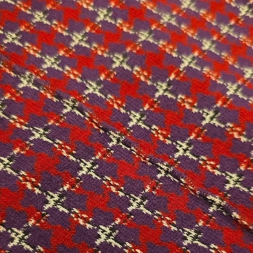 Maeve Purple And Red Patterned Cropped Pants - Picture 3 of 6